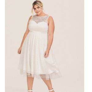 NWT TORRID White Lace Dress